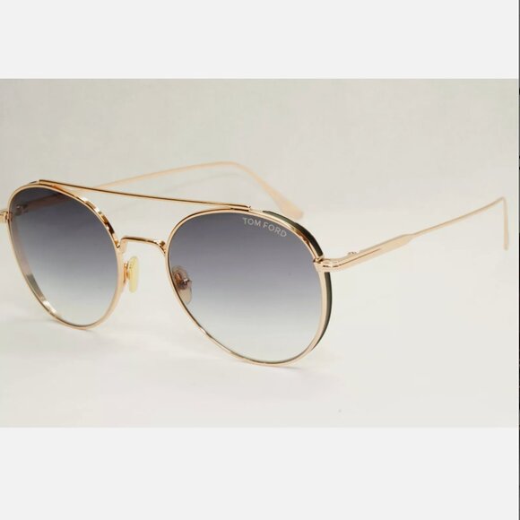 Tom Ford Round Metal Sunglasses - Picture 1 of 8